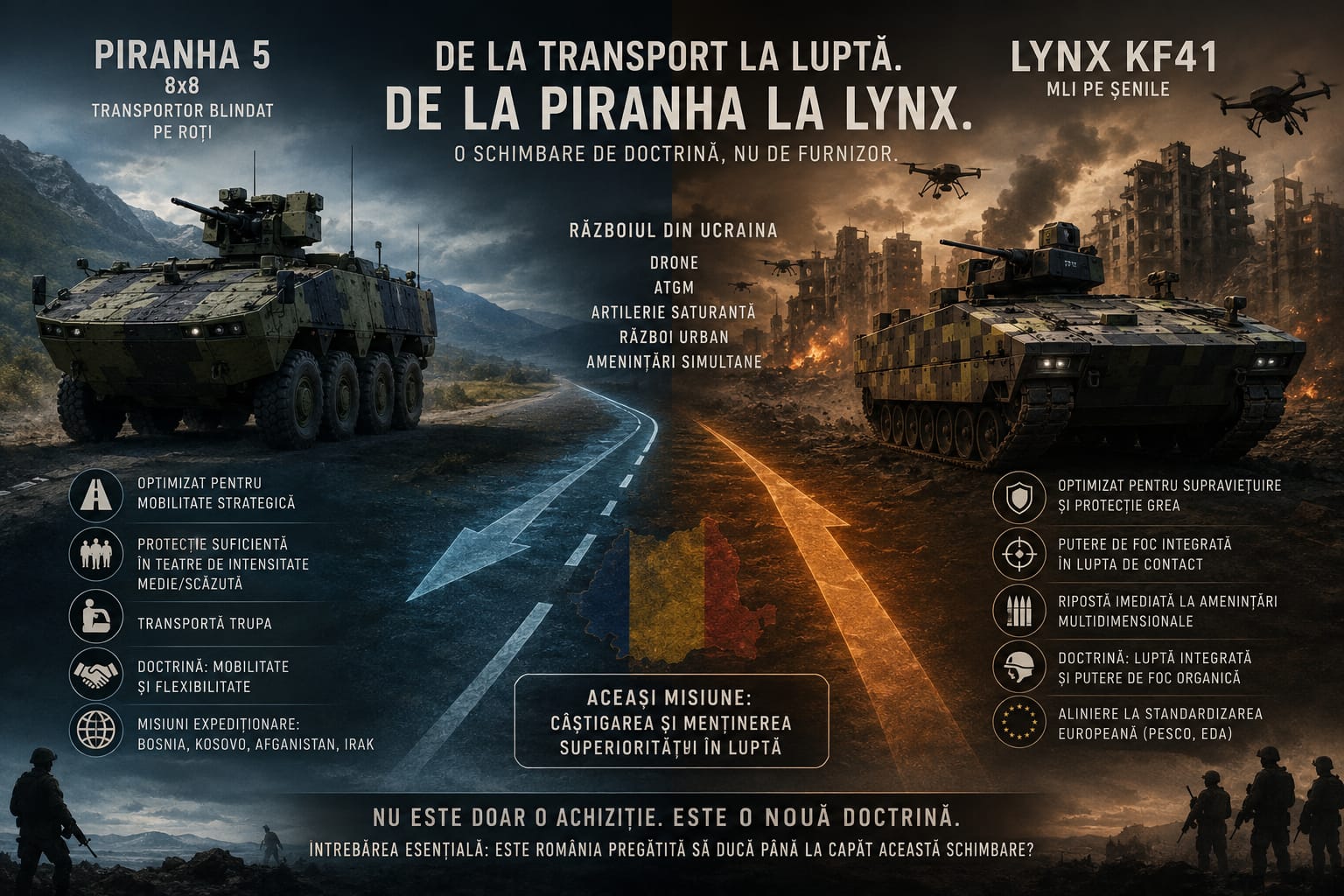 Read more about the article LYNX IN LOC DE PIRANHA,  SCHIMBARE DE DOCTRINĂ ȘI NU DE FURNIZOR?