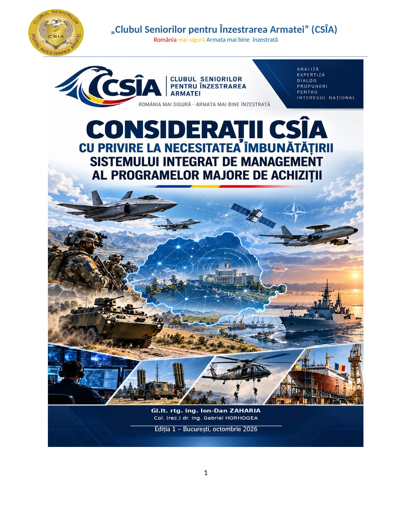 Read more about the article Cu privire la nevoia de consolidare a sistemului de management integrat al programelor majore de înzestrare